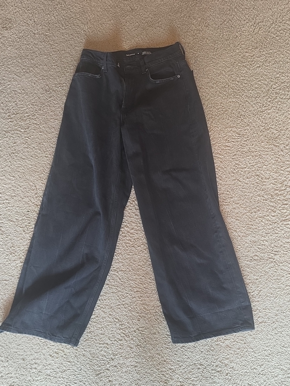 Old Navy Women's Black Straight-Leg Jeans